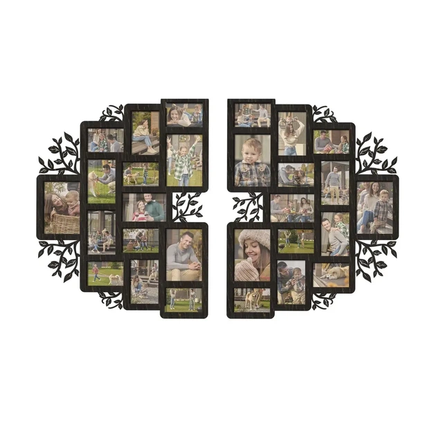 Фото-коллаж The Frame Depot Семейное дерево на 28 горизонтальных и вертикальных фото Черный (decor_inside_trees_2_parts_l) - изображение 2