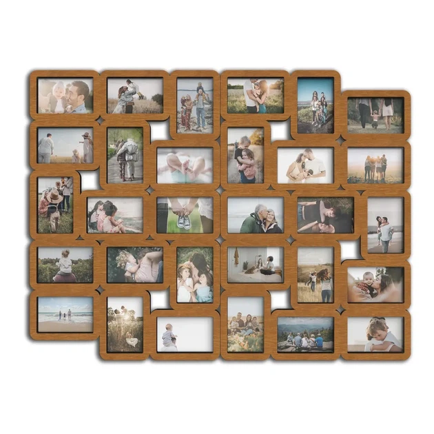 Фото-коллаж на 30 фото The Frame Depot 10×15 см горизонтальный и вертикальный Светло-коричневый (collage_30_photo_4x6_2_parts) - Фото 3 Фото-коллаж на 30 фото The Frame Depot 10×15 см горизонтальный и вертикальный Светло-коричневый (collage_30_photo_4x6_2_parts) - изображение 3