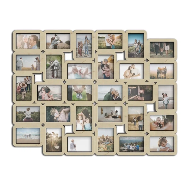 Фото-коллаж на 30 фото The Frame Depot 10×15 см горизонтальный и вертикальный Бежевый (collage_30_photo_4x6_2_parts) - изображение 3