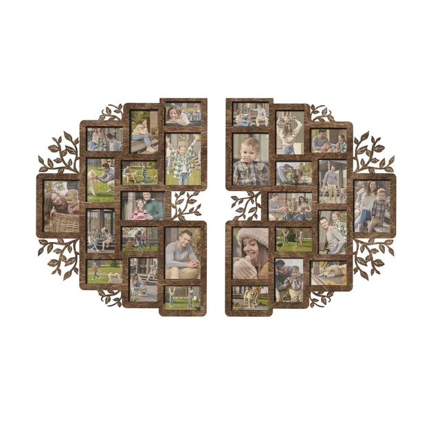 Фото-коллаж The Frame Depot Семейное дерево на 28 горизонтальных и вертикальных фото Темно-коричневый (decor_inside_trees_2_parts_l) - изображение 2
