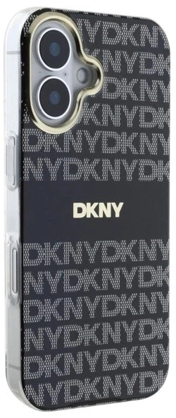 Etui DKNY Repeat Texture Pattern With Stripe do Apple iPhone 16 Black (3666339335502) - obraz 4