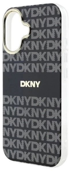 Etui DKNY Repeat Texture Pattern With Stripe do Apple iPhone 16 Black (3666339335502) - obraz 5