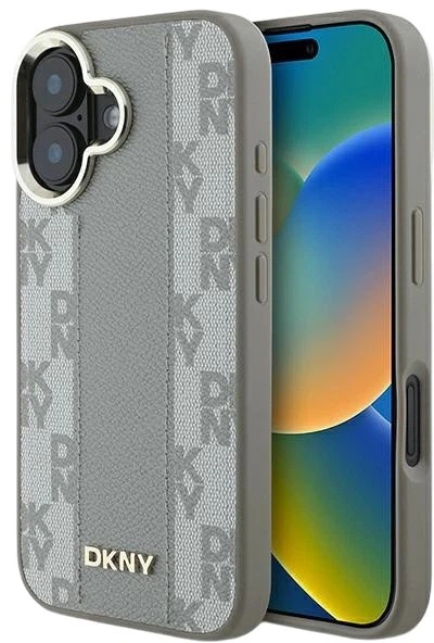 Etui DKNY Checkered Pattern Magsafe do Apple iPhone 16 Beige (3666339333188) - obraz 1