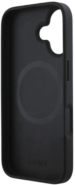 Etui DKNY Plain Silver Logo MagSafe do Apple iPhone 16 Black (3666339333225) - obraz 6
