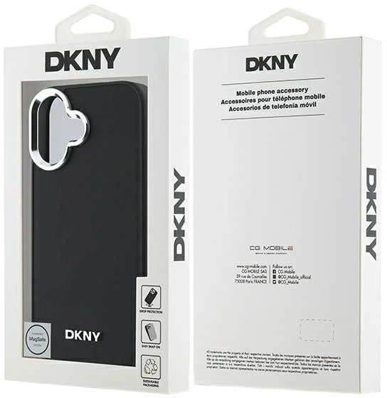 Etui DKNY Plain Silver Logo MagSafe do Apple iPhone 16 Black (3666339333225) - obraz 8