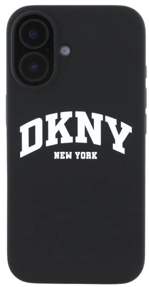 Etui DKNY Silicone White Printed Logo MagSafe do Apple iPhone 16 Black (3666339335106) - obraz 3