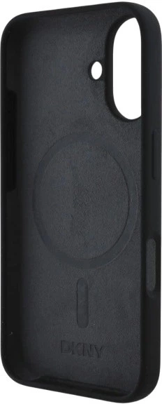 Etui DKNY Silicone White Printed Logo MagSafe do Apple iPhone 16 Black (3666339335106) - obraz 6