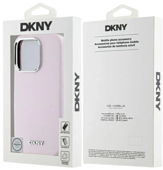 Etui DKNY Liquid Silicone Small Metal Logo MagSafe do Apple iPhone 16 Pro Max Pink (3666339334895) - obraz 8