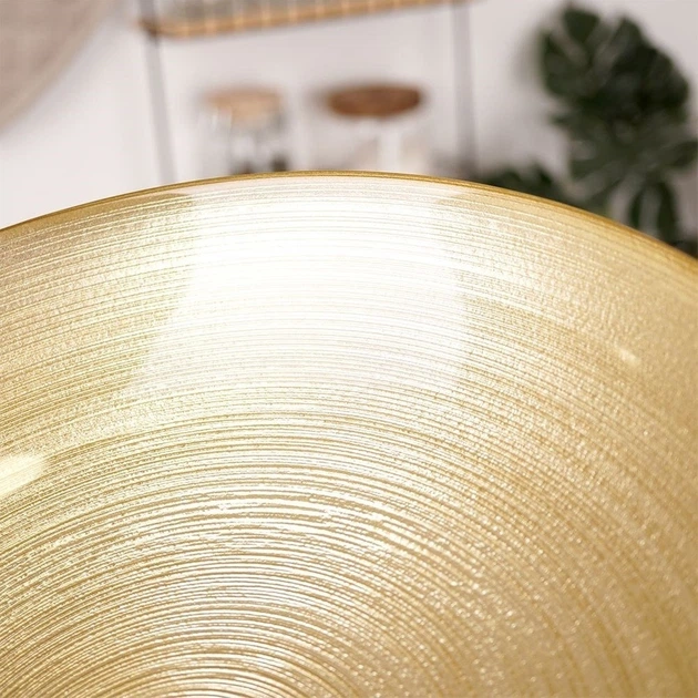 Miska Vilde szklana Złota 30 cm 2.2 l (8720573246705) - obraz 3