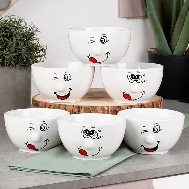 Zestaw misek Siaki Collection Buźki ceramicznych Biały 550 ml 6 szt (5904316488505) - obraz 10