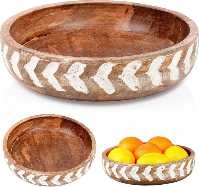 Miska drewniana Vilde Brązowa 24 cm 1.3 l (8720573889476) - obraz 4