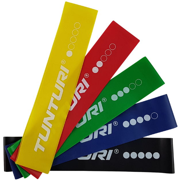 Набор из 5 эластичных мини-лент Tunturi Mini Resistance Band Set 14TUSYO040 - изображение 3