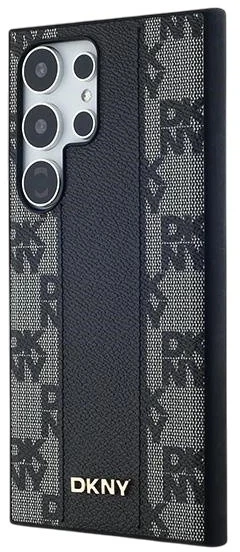 Etui DKNY Leather Checkered Mono Pattern MagSafe do Samsung Galaxy S24 Ultra Black (3666339276829) - obraz 2