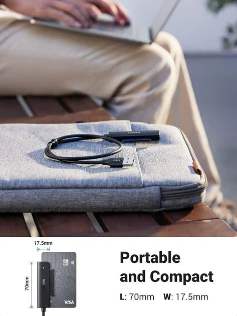 Адаптер UGREEN USB 3.0 – SATA 2.5" для SSD/HDD, зчитувач жорстких дисків, Plug & Play, підтримка UASP і TRIM, зовнішній конвертер - зображення 7
