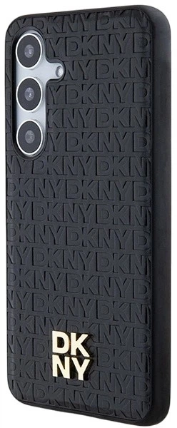 Etui DKNY Leather Pattern Metal Logo MagSafe do Samsung Galaxy S24 Plus Black (3666339276874) - obraz 2