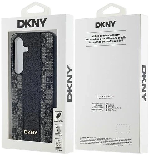 Etui DKNY Leather Checkered Mono Pattern MagSafe do Samsung Galaxy S24 Black (3666339276805) - obraz 8