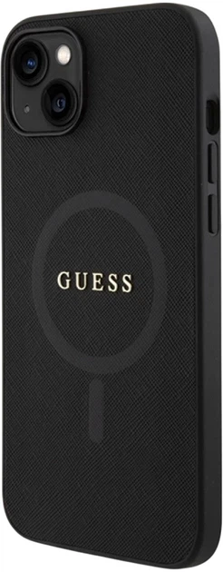 Панель Guess Saffiano MagSafe для Apple iPhone 15 Plus/14 Plus Black (3666339155773) - зображення 2