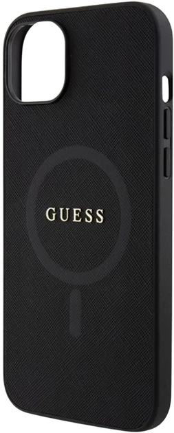 Панель Guess Saffiano MagSafe для Apple iPhone 15 Plus/14 Plus Black (3666339155773) - зображення 4