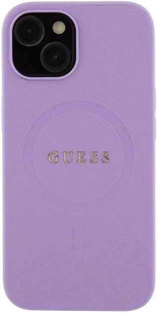 Панель Guess Saffiano MagSafe для Apple iPhone 15 Plus/14 Plus Purple (3666339155919) - зображення 2