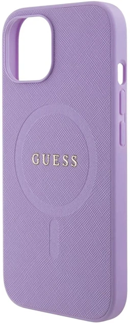 Панель Guess Saffiano MagSafe для Apple iPhone 15 Plus/14 Plus Purple (3666339155919) - зображення 6
