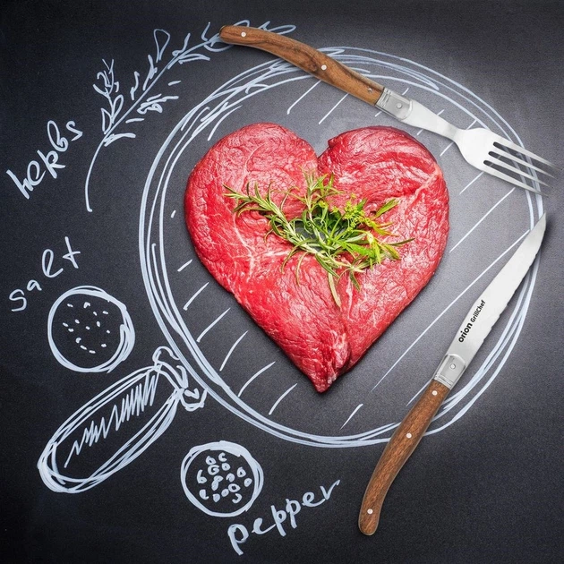 Zestaw sztućców Orion do steków i burgerów stalowe 2 elementy (8592381165451) - obraz 2