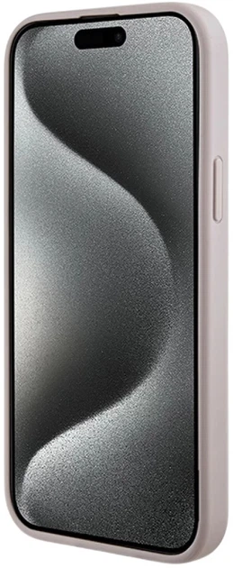 Панель Guess 4G Collection Leather Metal Logo MagSafe для Apple iPhone 15/14/13 Pink (3666339226749) - зображення 5