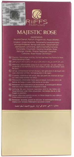 Woda perfumowana unisex Riiffs Parfums Majestic Rose 100 ml (6291107454856) - obraz 4