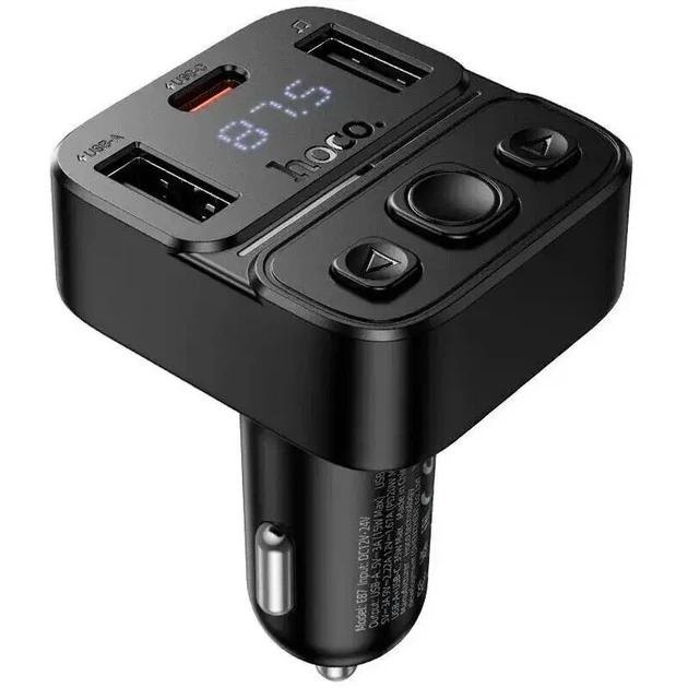FM-модулятор HOCO E87 Delta 2USB Type-C PD35W bluetooth5.4 - изображение 9
