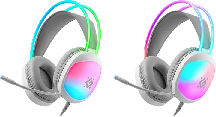 Наушники Defender Eclipse RGB White (4745091890722) - Фото 2 Наушники Defender Eclipse RGB White (4745091890722) - изображение 2