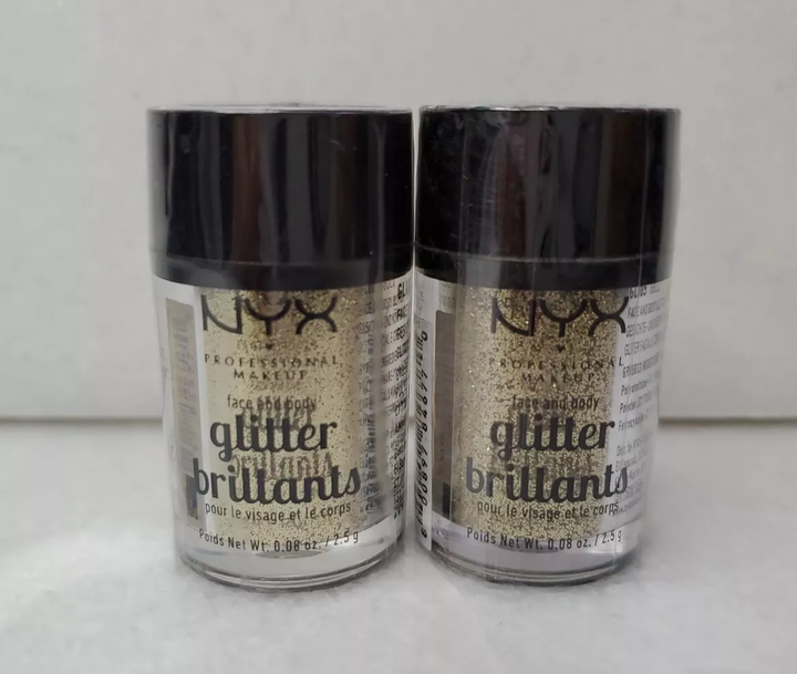Глиттерная пудра для макияжа NYX Professional Glitter Gold GLI05 - изображение 3