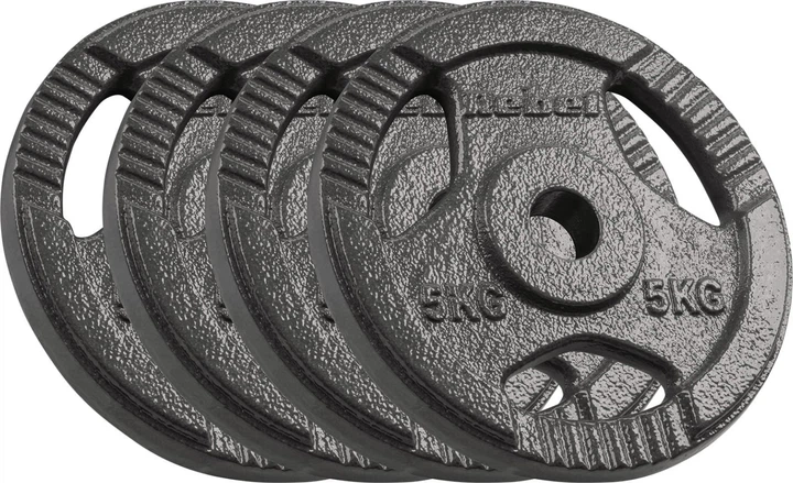 Zestaw talerzy Rebel Active gumowane 4 x 5 kg (5901890106214) - obraz 1