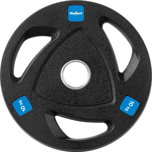 Zestaw talerzy olimpijskich Rebel Active RB-2110 gumowane 2 x 10 kg (5901890100366) - obraz 2