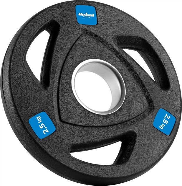 Zestaw talerzy olimpijskich Rebel Active gumowane 4 x 2.5 kg (5901890100335) - obraz 3