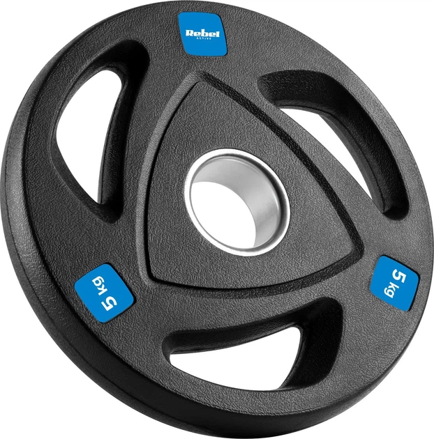 Zestaw talerzy olimpijskich Rebel Active gumowane 4 x 5 kg (5901890100359) - obraz 3