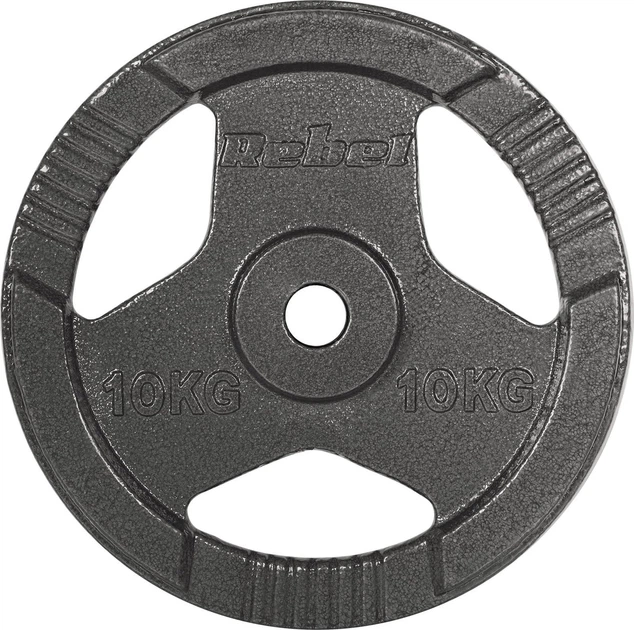 Zestaw talerzy Rebel Active RBA-2135 gumowane 2 x 10 kg (5901890106221) - obraz 3