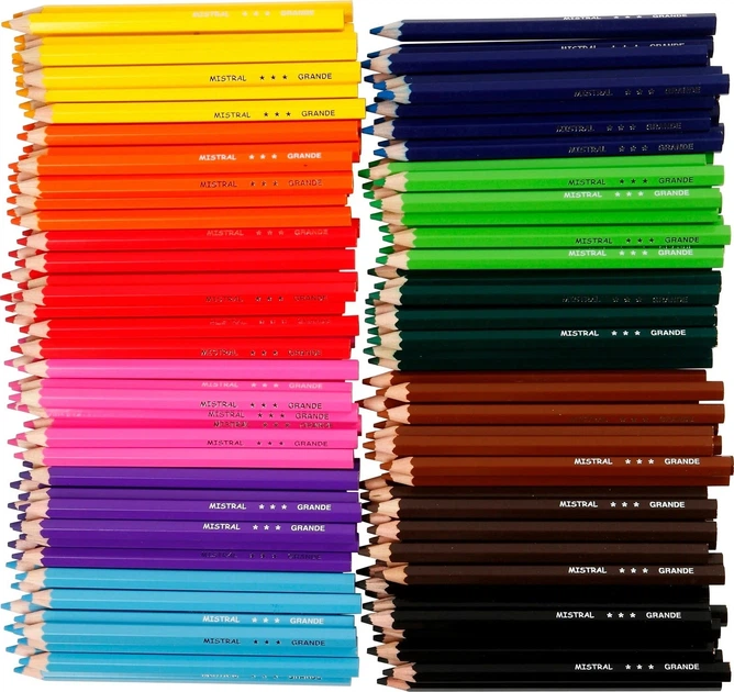 Набір кольорових олівців Creativ Company Triangular Jumbo 144 шт. (5707167106839) - зображення 2