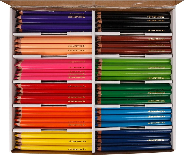 Набір кольорових олівців Creativ Company Triangular Jumbo 144 шт. (5707167106839) - зображення 3