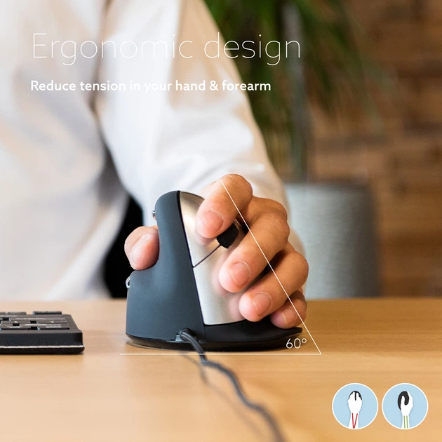 Mysz R-Go Tools HE Break Mouse Przewodowa Czarna (RGOHELELA) - obraz 8