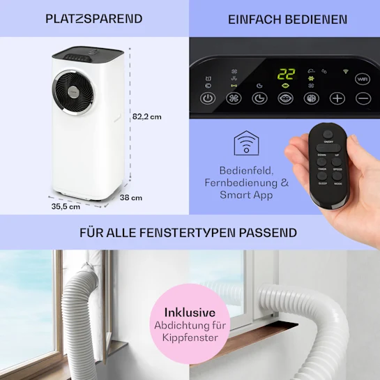 БУ Мобильный кондиционер Klarstein Kraftwerk Smart 10K 3-в-1 10000 BTU - изображение 3