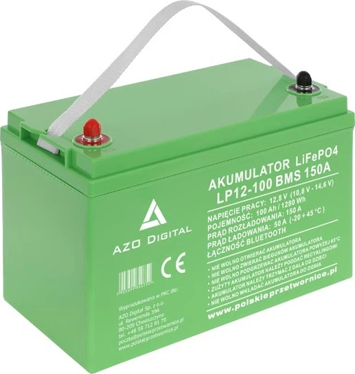 Акумуляторна батарея AZO Digital LiFePO4 LP12-100 12.8V 100Ah Bluetooth (AZO00D1335) - зображення 2