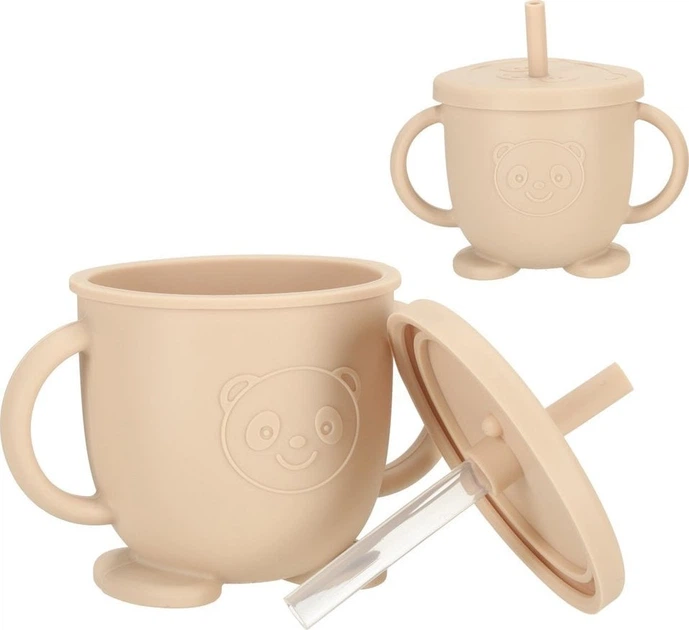 Набір посуду для годування дітей Ikonka бежевий 8 елементів (5903039751132) - зображення 4