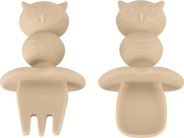 Набір посуду для годування дітей Ikonka бежевий 8 елементів (5903039751132) - зображення 5