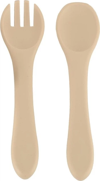 Набір посуду для годування дітей Ikonka бежевий 8 елементів (5903039751132) - зображення 6