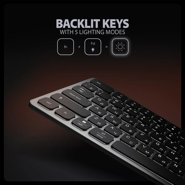 Клавіатура дротова Axagon HMC-KB 9 in 1 USB Silver/Black (HMC-KB-CRL) - зображення 11