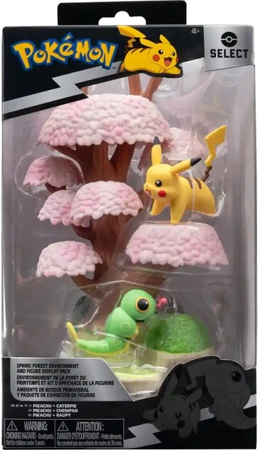 Фігурка Jazwares Pokemon Environment Caterpie & Pikachu (0191726483687) - зображення 1