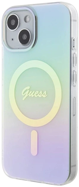 Панель Guess IML Iridescent MagSafe для Apple iPhone 15/14/13 Turquoise (3666339154929) - зображення 3