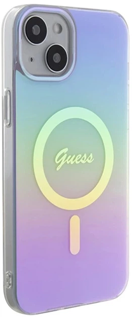 Панель Guess IML Iridescent MagSafe для Apple iPhone 15/14/13 Purple (3666339154783) - зображення 4