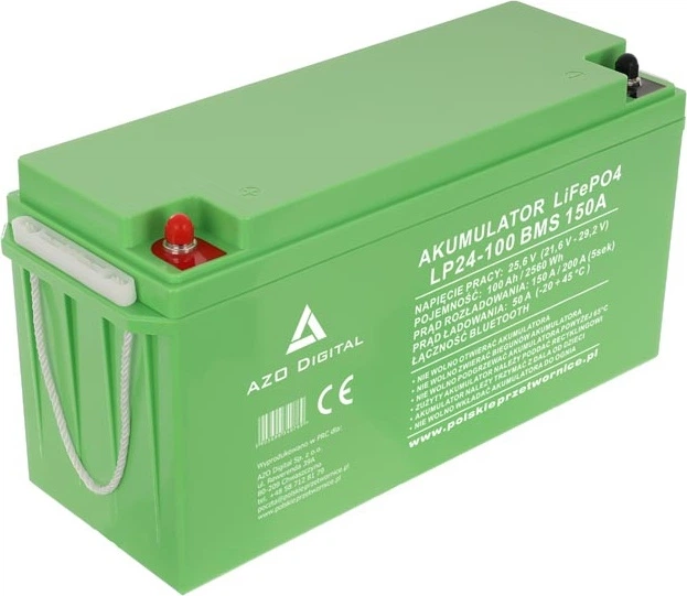 Акумуляторна батарея AZO Digital LiFePO4 LP24-100 25.6V 100Ah Bluetooth (AZO00D1336) - зображення 2