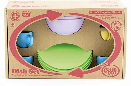Zestaw do zabawy Green Toys obiadowy 24 elementy DSH01R (0793573640529) - obraz 1