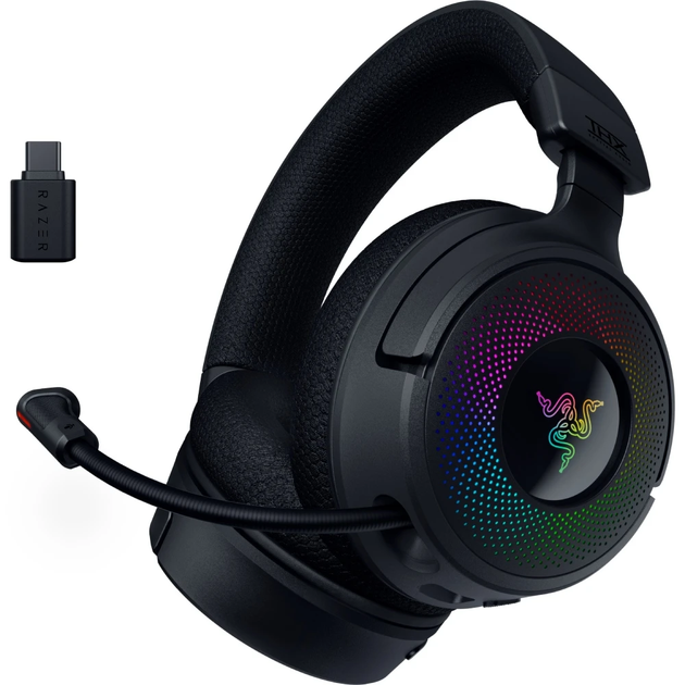 Гарнитура игровая Kraken V4, USB-A/WL/BT, RGB, черный Razer (2000003390762) - Фото 6 Гарнитура игровая Kraken V4, USB-A/WL/BT, RGB, черный Razer (2000003390762) - изображение 6